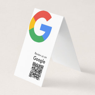 Trendy Modern Google Review QR Code Business Card