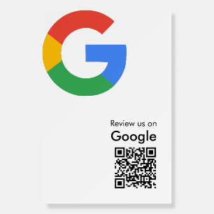 Trendy Modern Google Review QR Code Foam Board