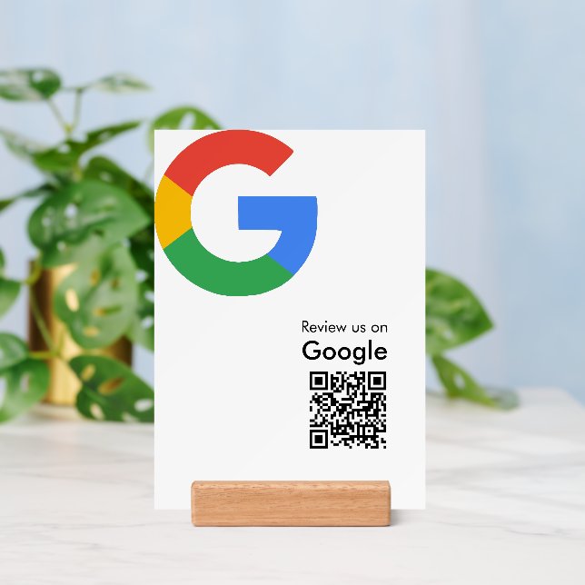 Trendy Modern Google Review QR Code Holder (Insitu 3)