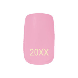 Trendy Modern Graduate Pink Yellow Graduation Minx Nail Art