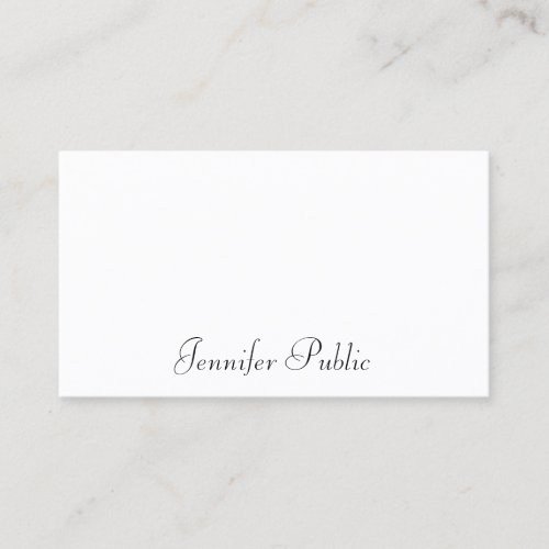 Trendy Modern Handwriting Cute Design Elegant Business Card