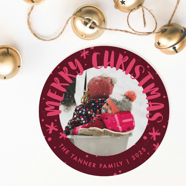 Trendy Modern Handwritten Christmas Photo Card (Creator Uploaded)