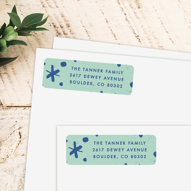 Trendy Modern Handwritten Holiday Address Label (Creator Uploaded)