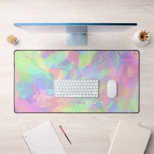 Trendy Modern Holographic Aesthetic Pattern Desk Mat