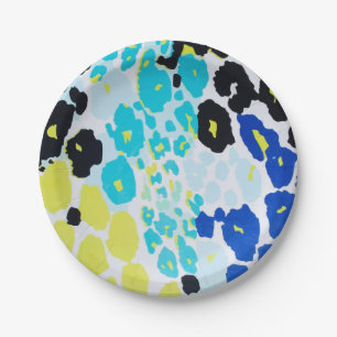 Trendy Modern Leopard Pattern Paper Plates