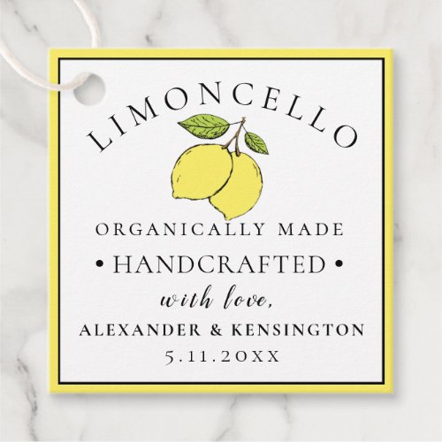 Trendy Modern Limoncello For A Bottle Favor Tags