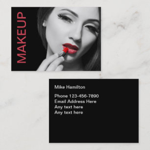 Trendy Modern Makeup Artist Business Cards