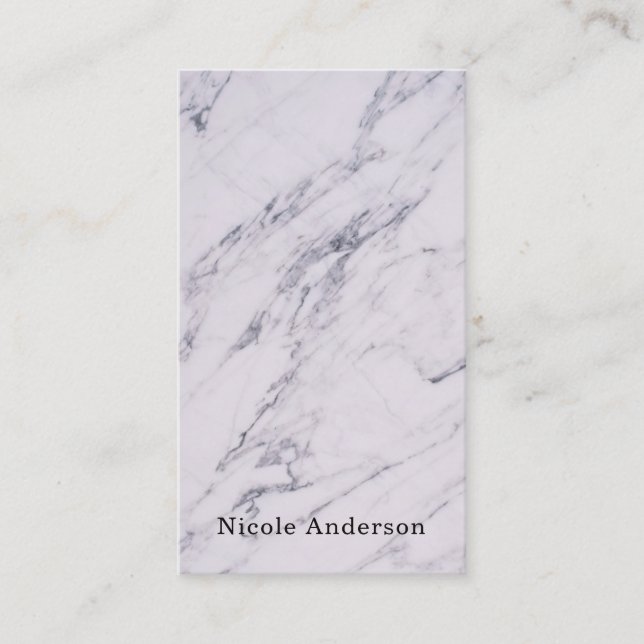 Trendy Modern Marble Elegant Chic Glam Business Card (Front)