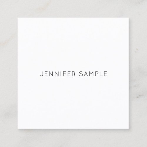 Trendy Modern Minimalist Design Simple Template Square Business Card