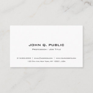 Trendy Modern Minimalist Elegant Simple Template Business Card