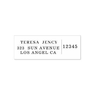 Trendy Modern   Minimalist Personalized Return  Self-inking Stamp