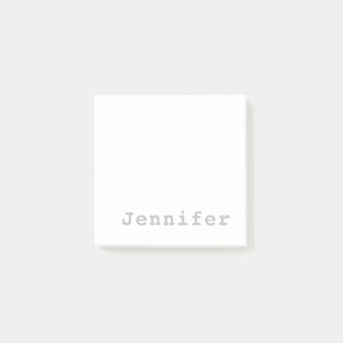 Trendy Modern Minimalist Professional Chic Name Post_it Notes
