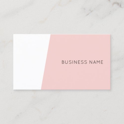 Trendy Modern Minimalist Template Blush Pink Business Card