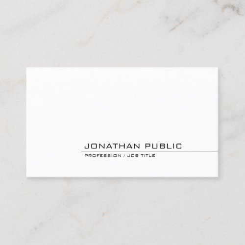 Trendy Modern Minimalist Template Professional Top Business Card