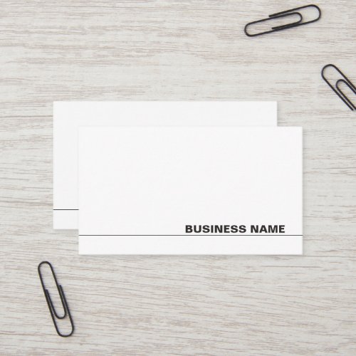 Trendy Modern Minimalistic Luxury Plain Company Business Card