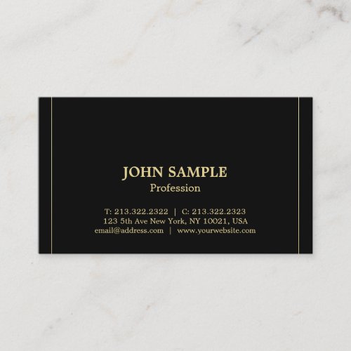 Trendy Modern Minimalistic Professional Plain Luxe Business Card