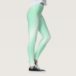 Trendy Modern Mint Green White Stripes Template Leggings<br><div class="desc">Trendy Modern Mint Green White Stripes Template Women Leggings.</div>