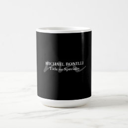 Trendy modern monogram initial professional black coffee mug