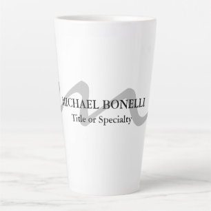 Trendy modern monogram initial professional latte mug