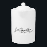 Trendy modern monogram initial professional  teapot<br><div class="desc">You Can Easily Change the Details,  Types,  Colors,  Sizes,  Characters.</div>