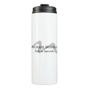 Trendy modern monogram initial professional thermal tumbler