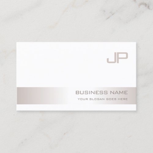 Trendy Modern Monogrammed Elegant Template Business Card