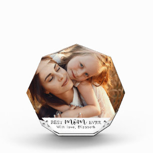 Trendy Modern Personalized Mother’s Day Gift Photo Block