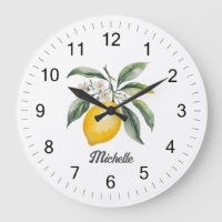 Trendy Modern Personalized Watercolor Yellow Lemon