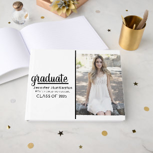 Trendy Modern Photo Class of 2025 Graduation  Guest Book