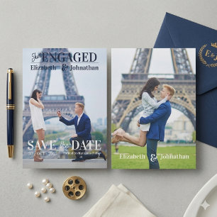 Trendy Modern Photo Magazine Save The Date Invitation