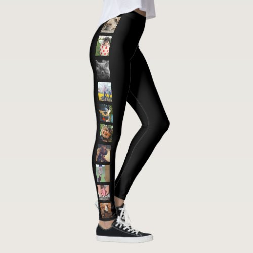 Trendy Modern Photo Strip Leggings