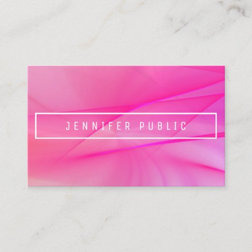 Trendy  Modern Pink Blue Purple Elegant Colors Business Card