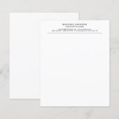 Trendy Modern Plain Black & White Professional (Front/Back)