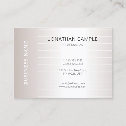 Trendy Modern Plain Simple Elegant Design Luxury Business Card