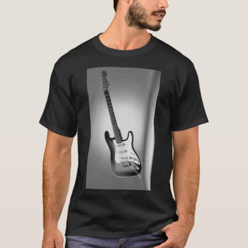 Trendy Modern Pop Art Electric Guitar Template T_Shirt