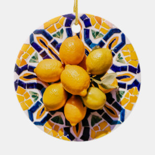 Trendy Modern Portuguese Tiles Azulejos  Ceramic Ornament