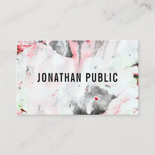 Trendy Modern Professional Abstract Art Elegant Business Card