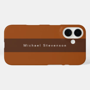 Trendy Modern Professional Brown iPhone 16 Case