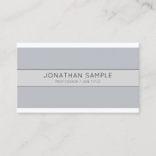 Trendy Modern Professional Creative Design Gray Business Card