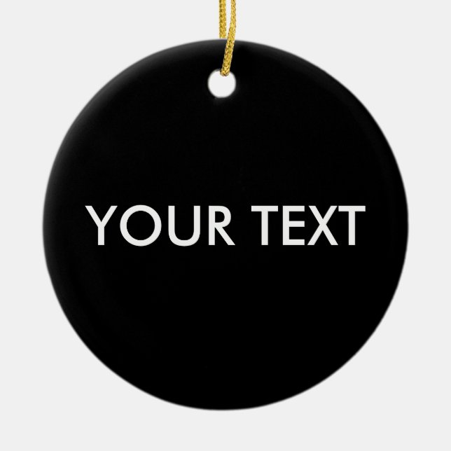 Trendy Modern Professional Custom Brand Name Black Ceramic Ornament (Front)