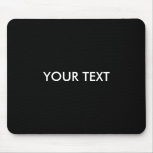 Trendy Modern Professional Custom Brand Name Black Mouse Pad