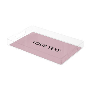 Trendy Modern Professional Custom Brand Name Pink Acrylic Tray