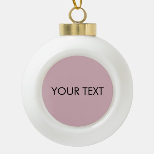 Trendy Modern Professional Custom Brand Name Pink  Ceramic Ball Christmas Ornament