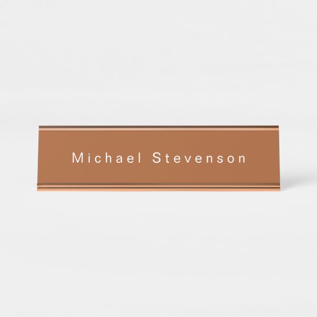 Trendy Modern Professional Desk Name Plate (Front)