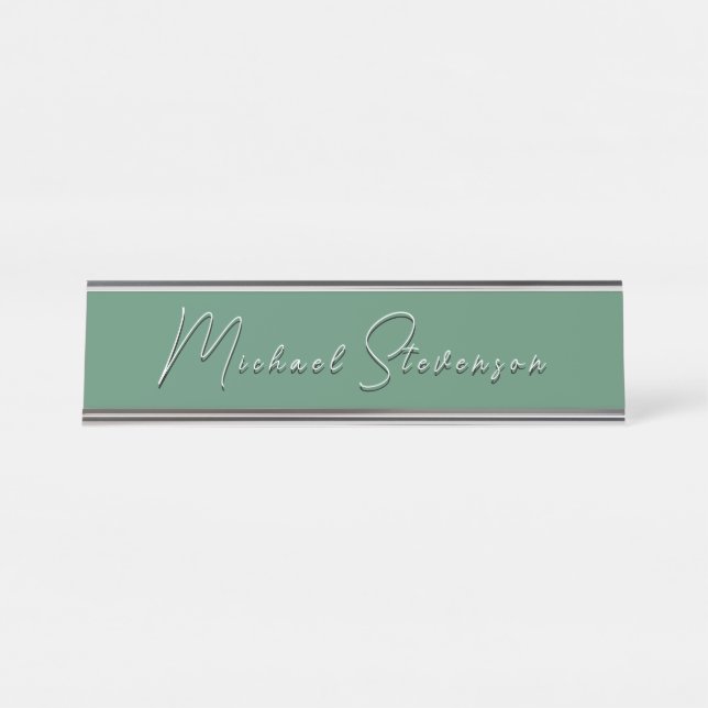 Trendy Modern Professional  Desk Name Plate (Front)