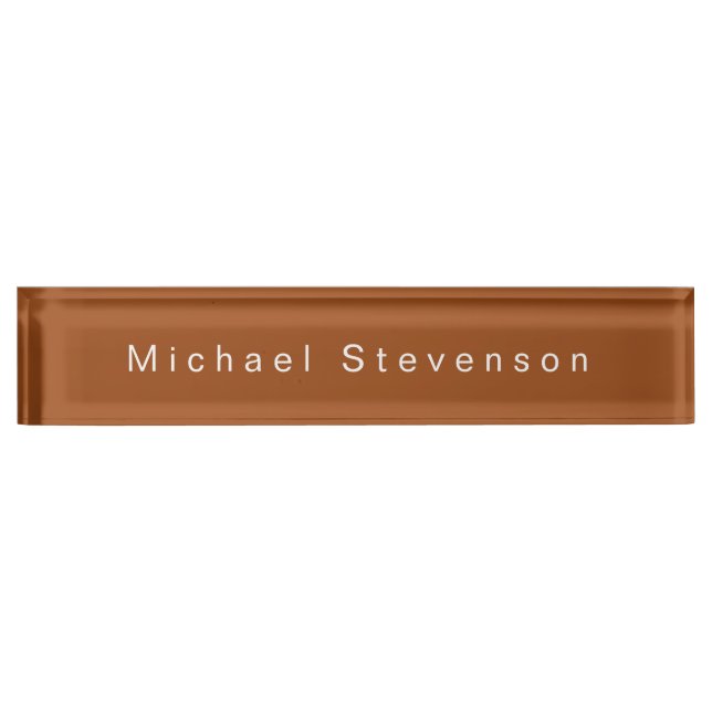 Trendy Modern Professional Desk Name Plate (Front)
