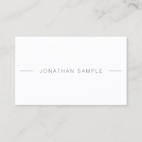 Trendy Modern Professional Elegant Clean Template Business Card