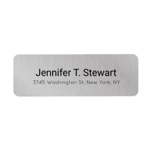 Trendy Modern Professional Elegant Grey Legible Label