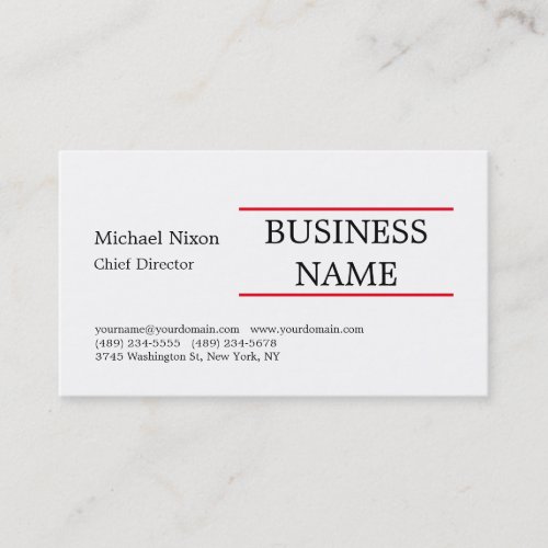 Trendy Modern Professional Elegant Minimalist Business Card