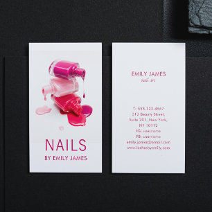 Trendy Modern Professional Nail Art Spa Salon Business Card